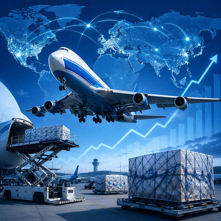 Air freight volumes are growing despite unrest in the Middle East