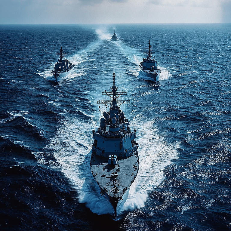 four-ships-are-sailing-ocean-one-which-is-ship-1
