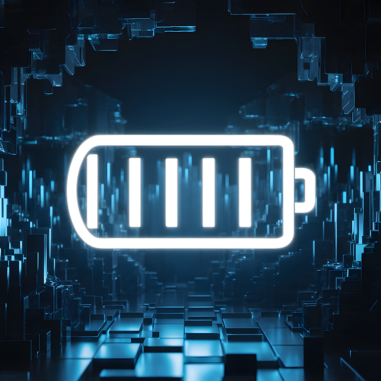 illuminated-battery-symbol-neon-blue-futuristic-digital-landscape-social-media-post-size