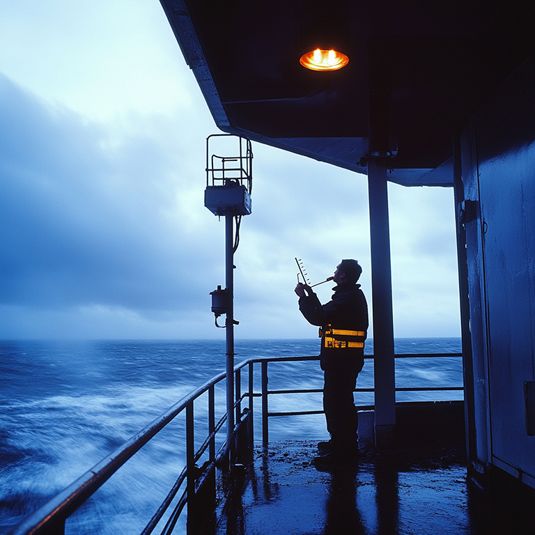 person-measuring-air-pressure-coast